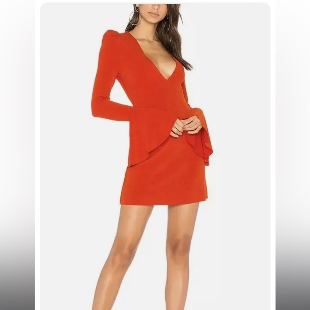 Free People Talk About It Mini Dress Flame